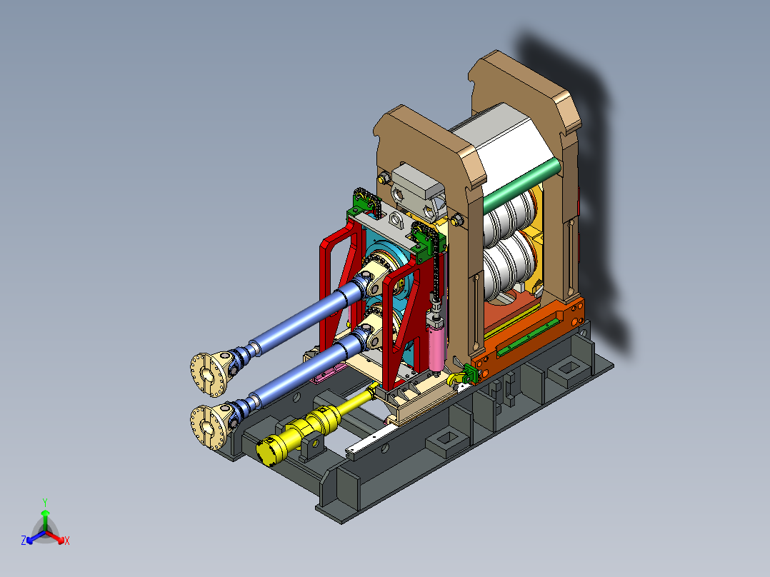 棒料层压辊数模主视图