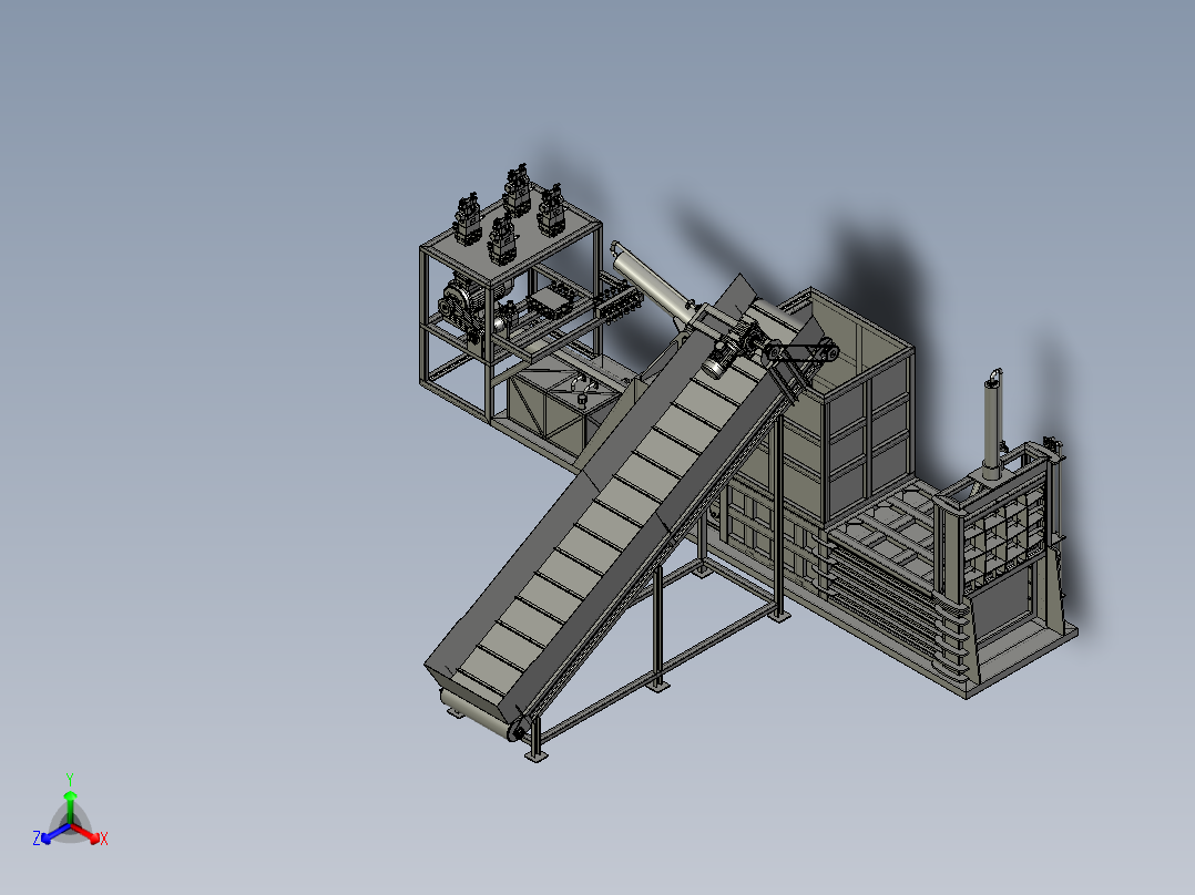 压塑料废料回收机主视图