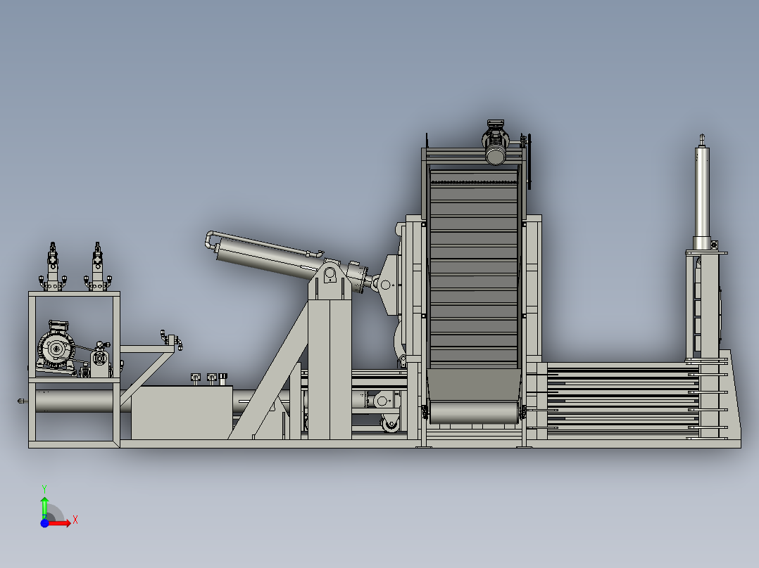 压塑料废料回收机前视图