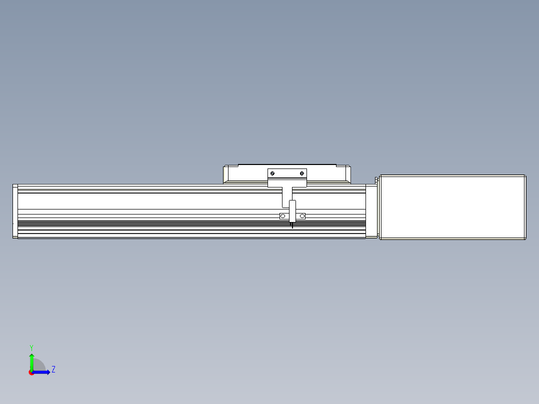 同步带全封闭直线模组TPA-HCB-105D-90-L150-ML-Y-P20-N3左视图