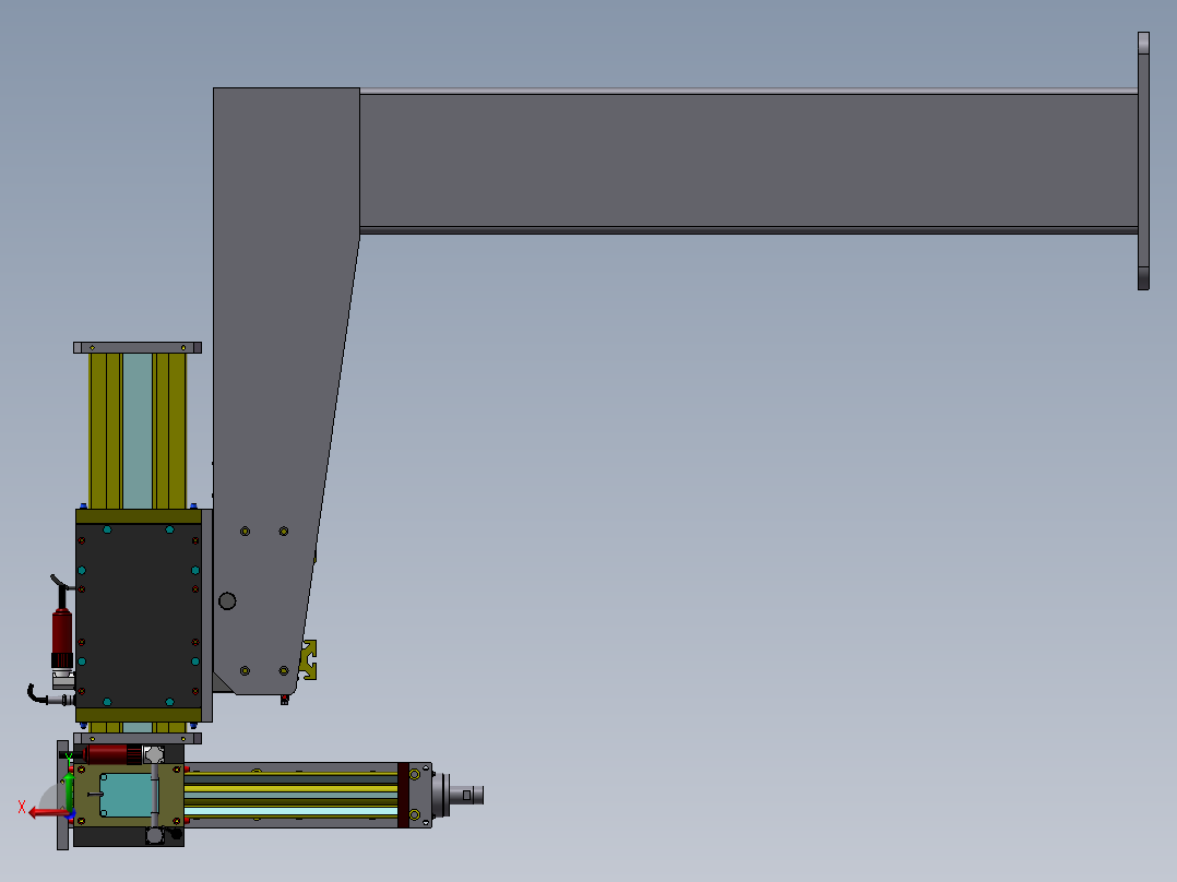 198重型数控磨削雕刻机后视图