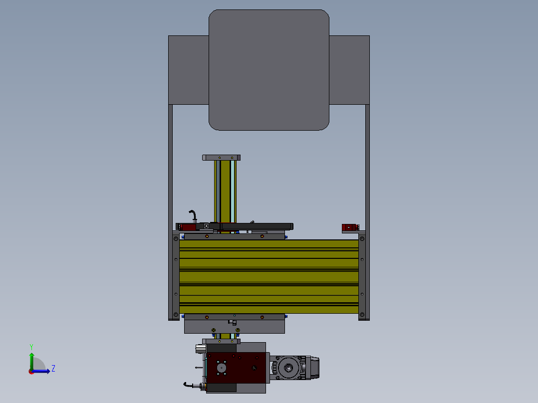 198重型数控磨削雕刻机左视图