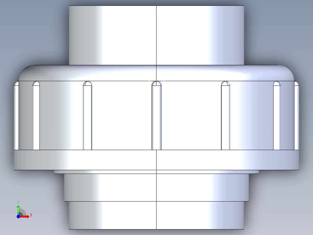 CPVC管件30-Sch80_Union T375_FPTxFPT_9858-375-012_1.25in前视图