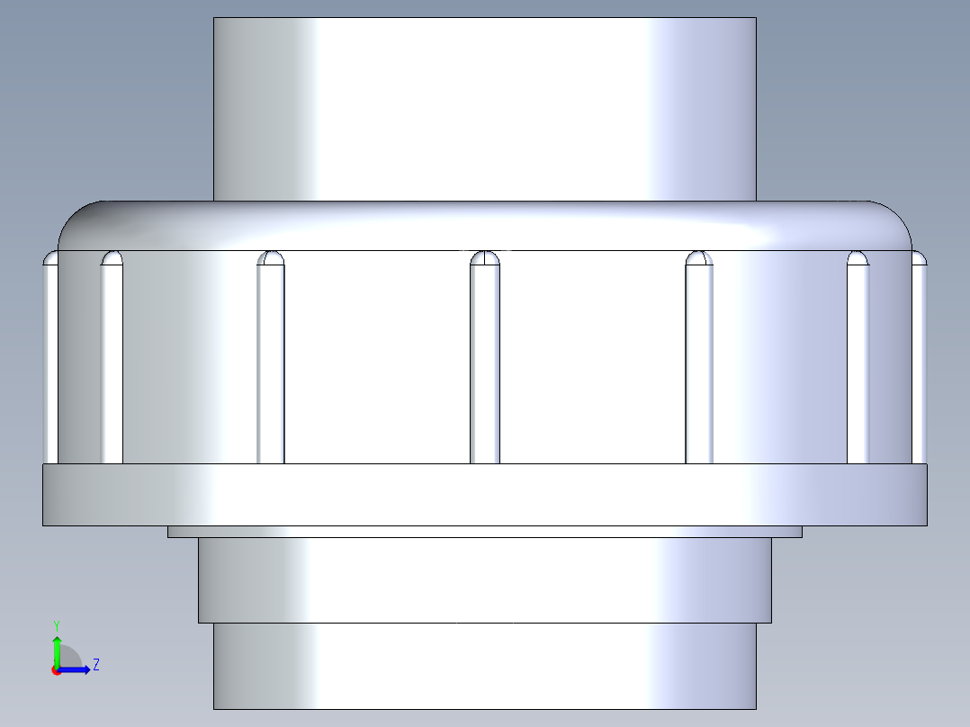 CPVC管件30-Sch80_Union T375_FPTxFPT_9858-375-012_1.25in左视图