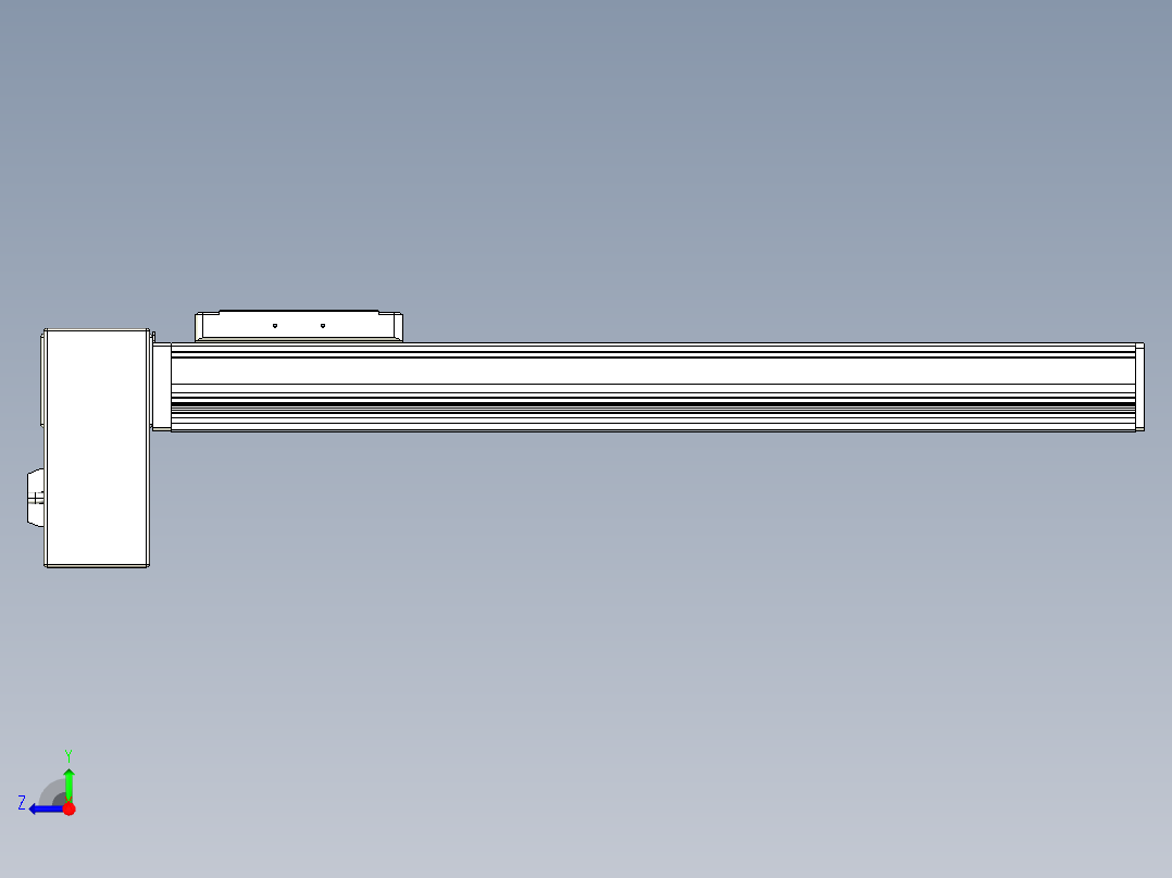同步带全封闭直线模组TPA-HCB-105D-90-L400-RP-Y-P20-N3右视图