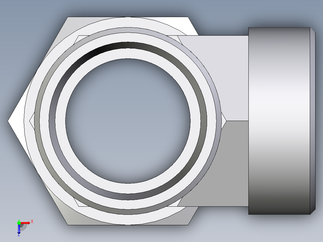 卡套式工业通用硬管接头EO_Standpipe_run_tee_EVL35LOMD71俯视图