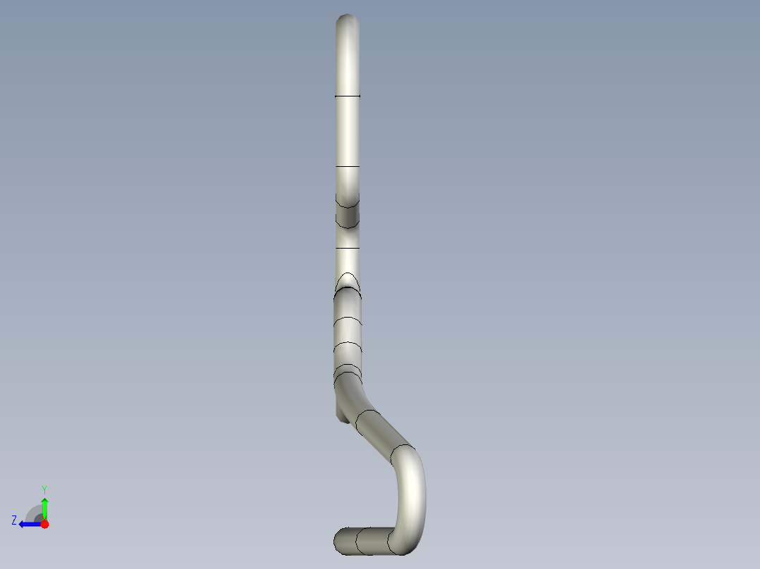 挂衣服的衣架右视图