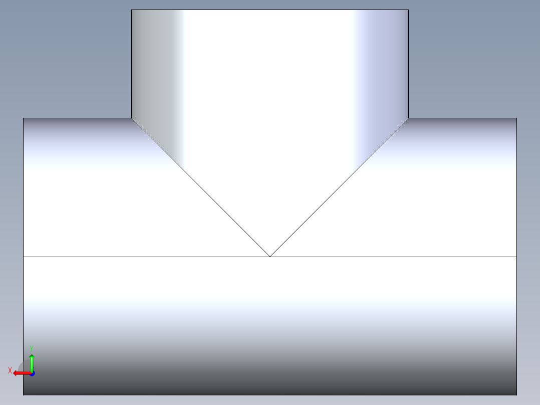 CPVC管件01-Sch80_Tee_SxSxS_9801-080_8in后视图