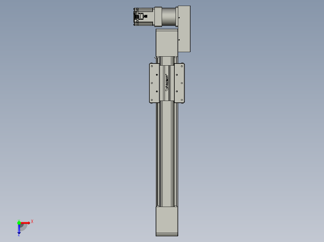 威洛博直线电机模组EB10-L224-S450-BR-ZP75-MS3-5K俯视图