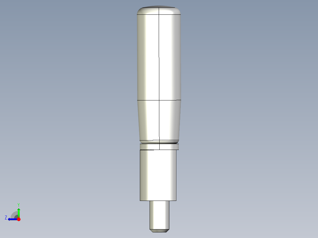 把手(折疊迴轉)FR-3D多系列多零件图纸模型右视图