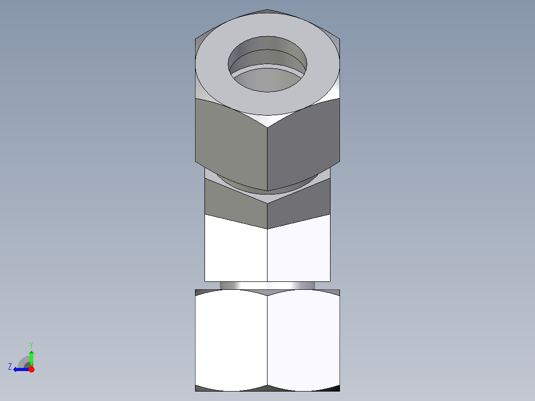 卡套式工业通用硬管接头EO_Swivel_nut_45_deg_elbow_EV12ZL71右视图
