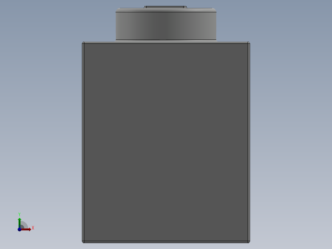 乐高套装 4421基本积木-300501 White Brick 1 x 1.SLDPRT前视图