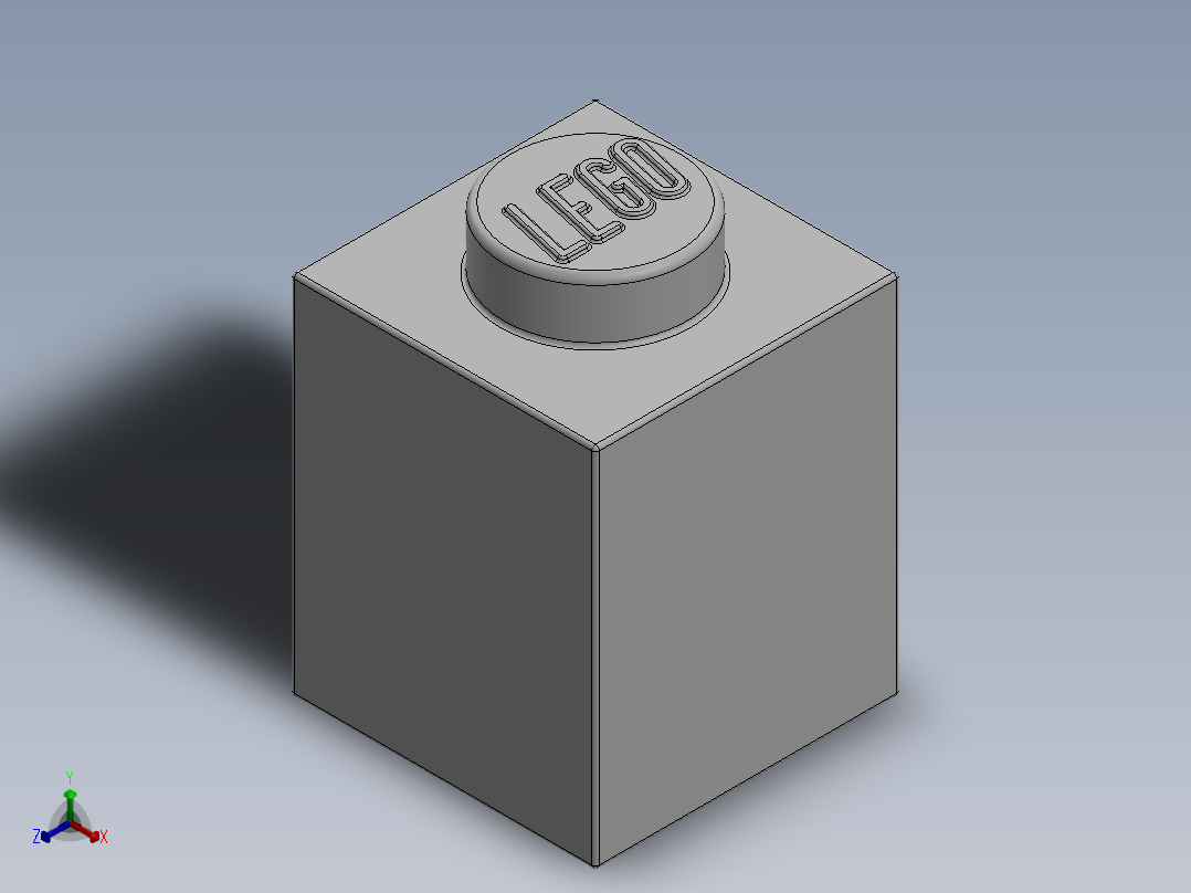 乐高套装 4421基本积木-300501 White Brick 1 x 1.SLDPRT正等轴测图