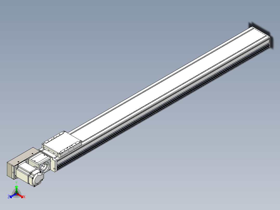 同步带全封闭直线模组TPA-HCB-105D-90-L1000-ML-Y-P20-N3主视图