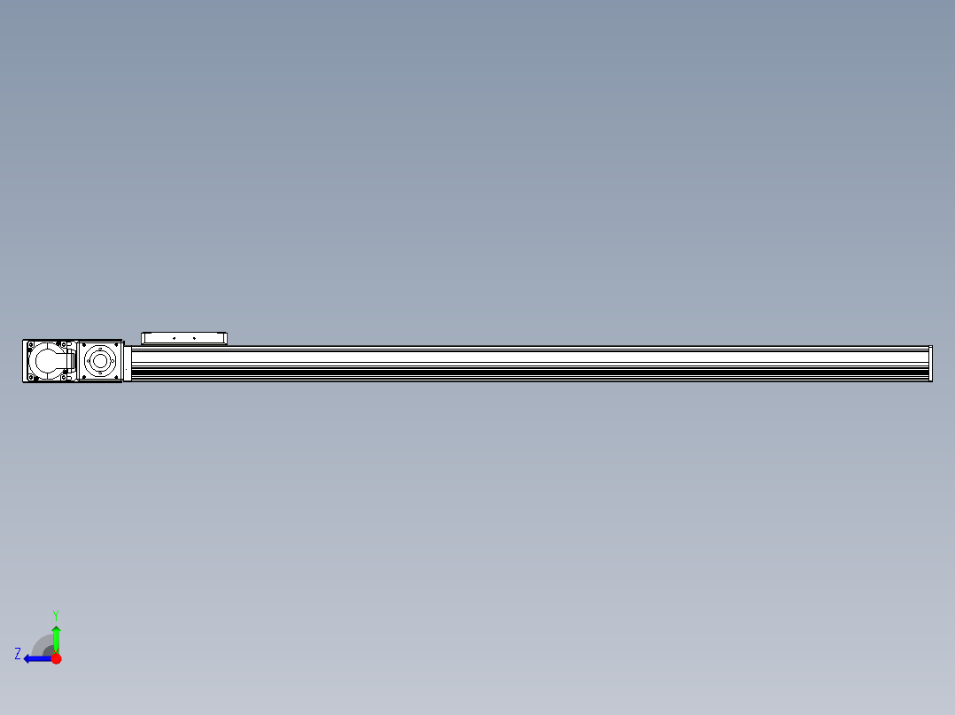 同步带全封闭直线模组TPA-HCB-105D-90-L1000-ML-Y-P20-N3右视图