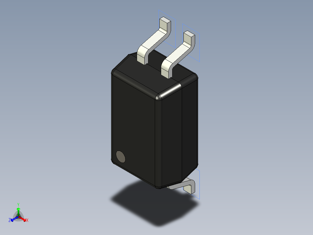 光电元件封装-SSOP-4-BK主视图