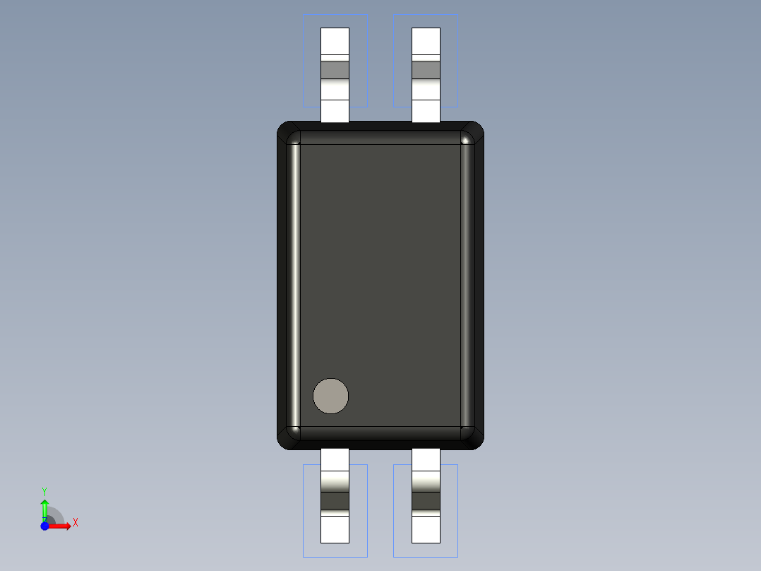 光电元件封装-SSOP-4-BK前视图