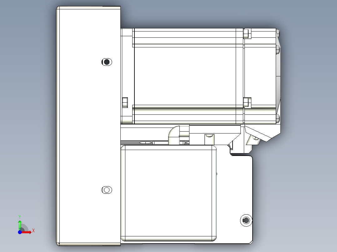 同步带全封闭直线模组TPA-HCB-105D-90-L2050-LU-C-P20-N3前视图