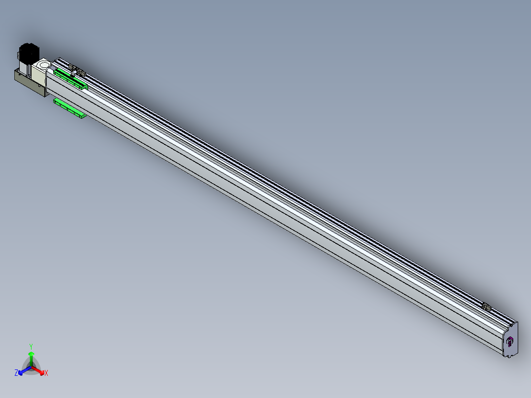 同步带滑台-半封闭B13H-L45-S2000-L-P40-D3主视图