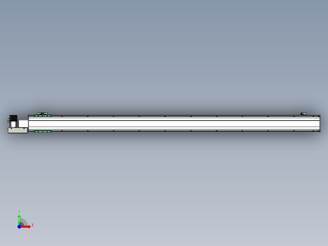 同步带滑台-半封闭B13H-L45-S2000-L-P40-D3前视图