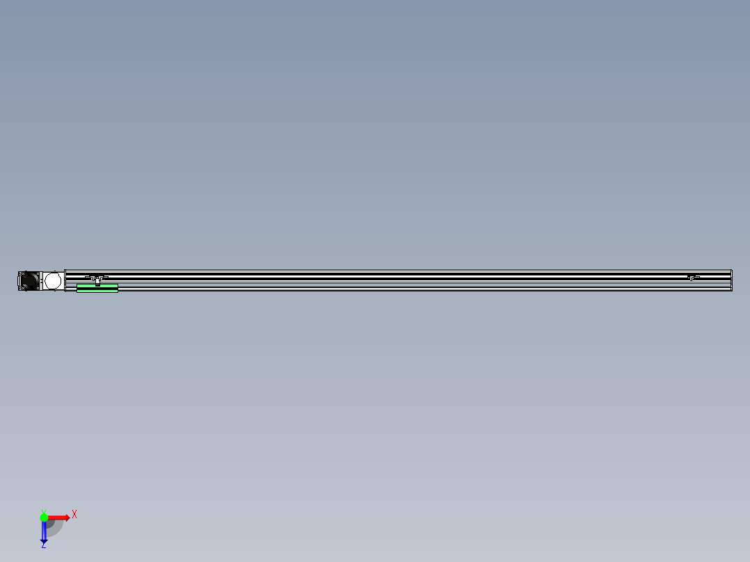 同步带滑台-半封闭B13H-L45-S2000-L-P40-D3俯视图