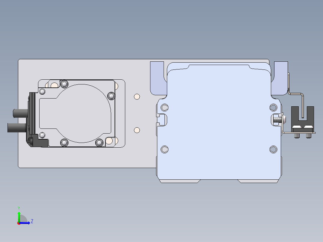 MTH丝杆半封闭模组MT75BS-BL-100W左视图