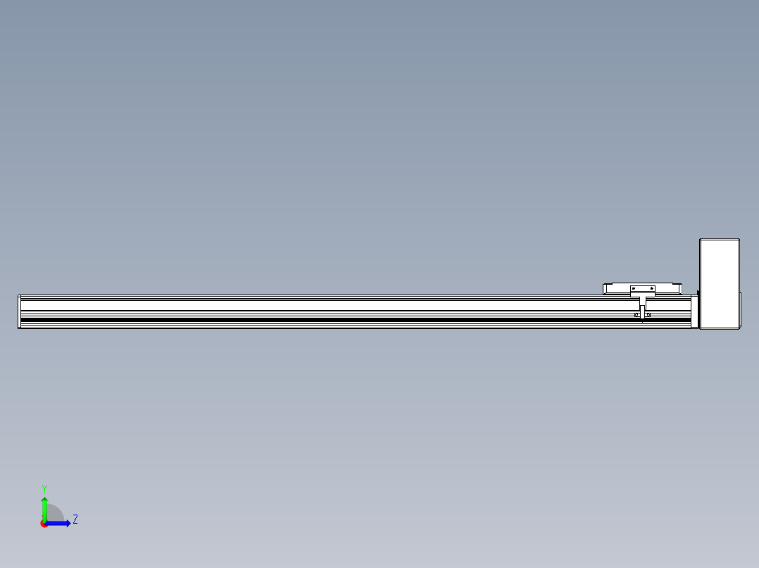 同步带全封闭直线模组TPA-HCB-105D-90-L900-LU-C-P20-N3左视图