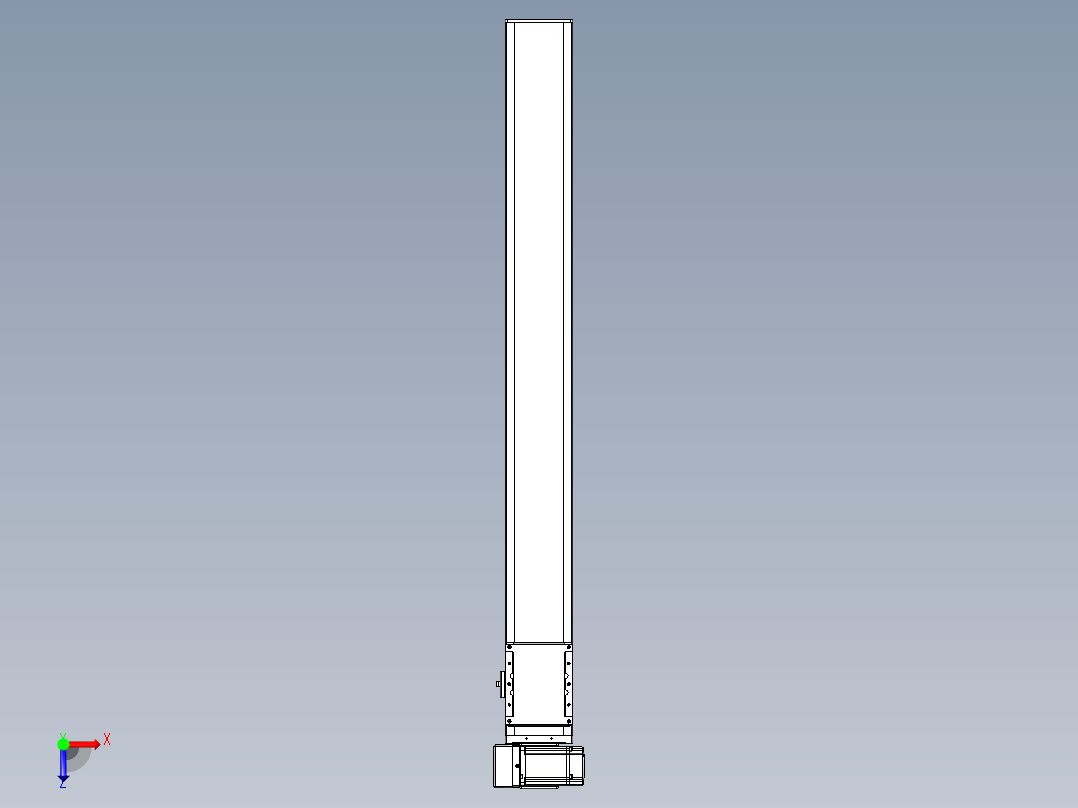 同步带全封闭直线模组TPA-HCB-105D-90-L900-LU-C-P20-N3俯视图