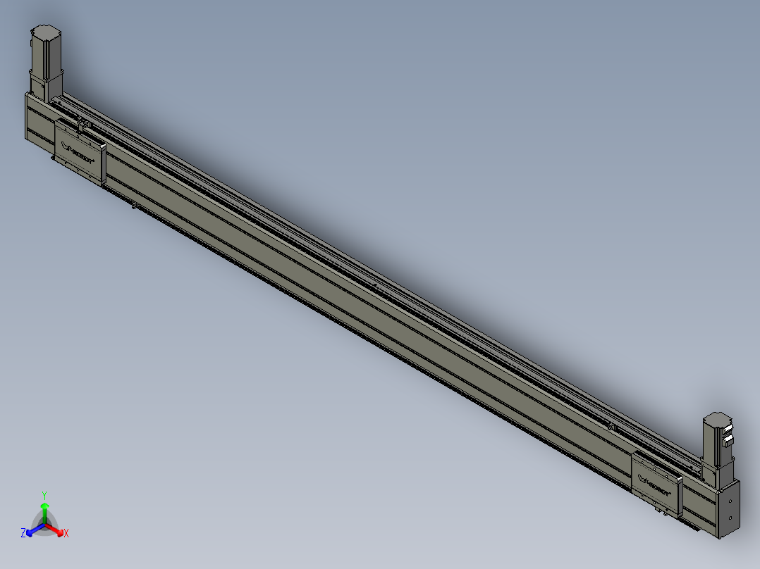 威洛博双电机滑台-VBC14S2-L100-S1800-BLR-P40-C6正等轴测图