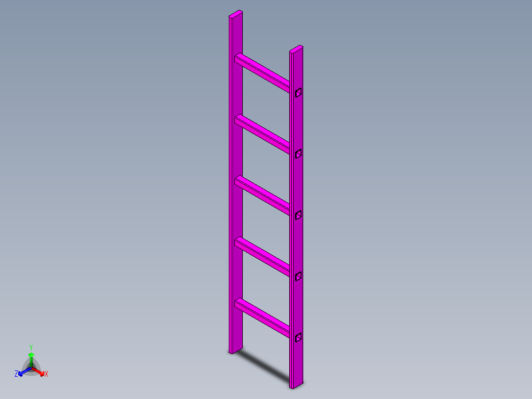 农用拖车正等轴测图