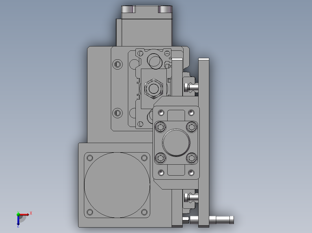 滚筒装配工具组件俯视图