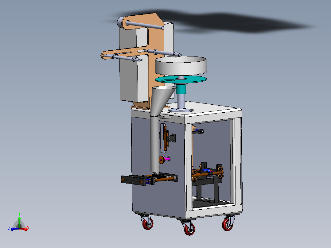 容积杯灌装封口机主视图