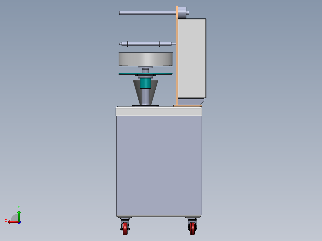 容积杯灌装封口机后视图