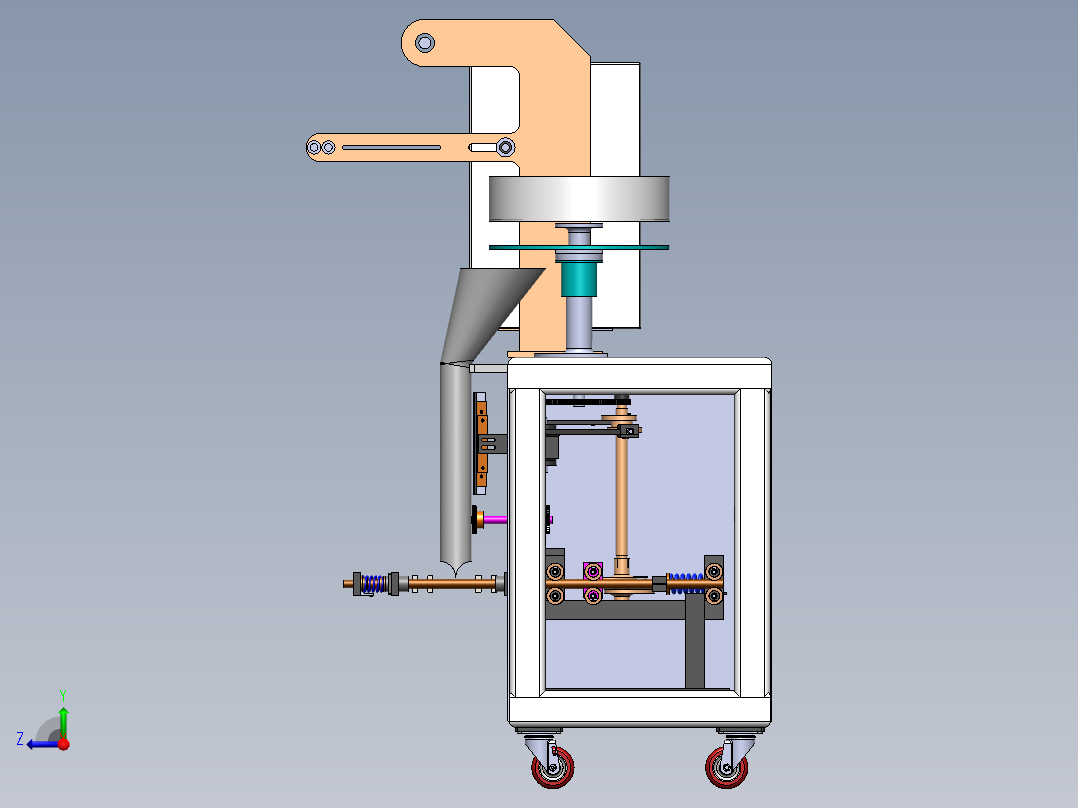 容积杯灌装封口机右视图