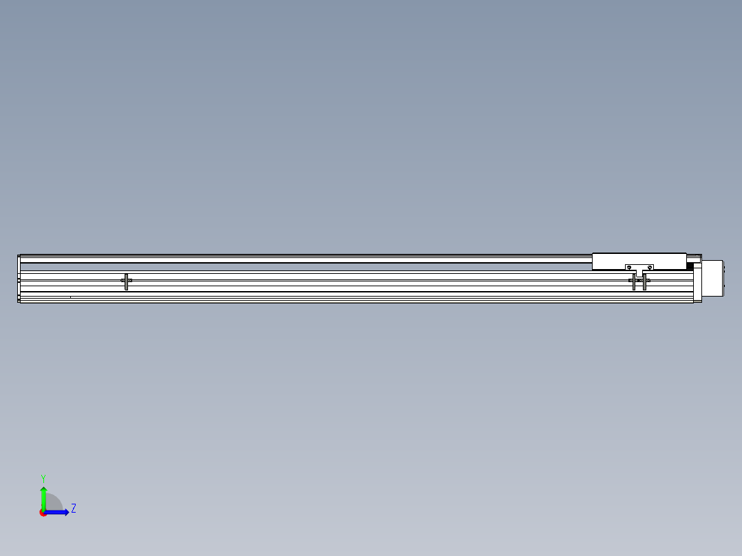 Toyo东佑达直线模组-ETH22-1350-BL-M75-C4左视图