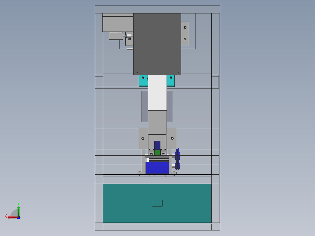 饮料瓶回收机全部图纸后视图