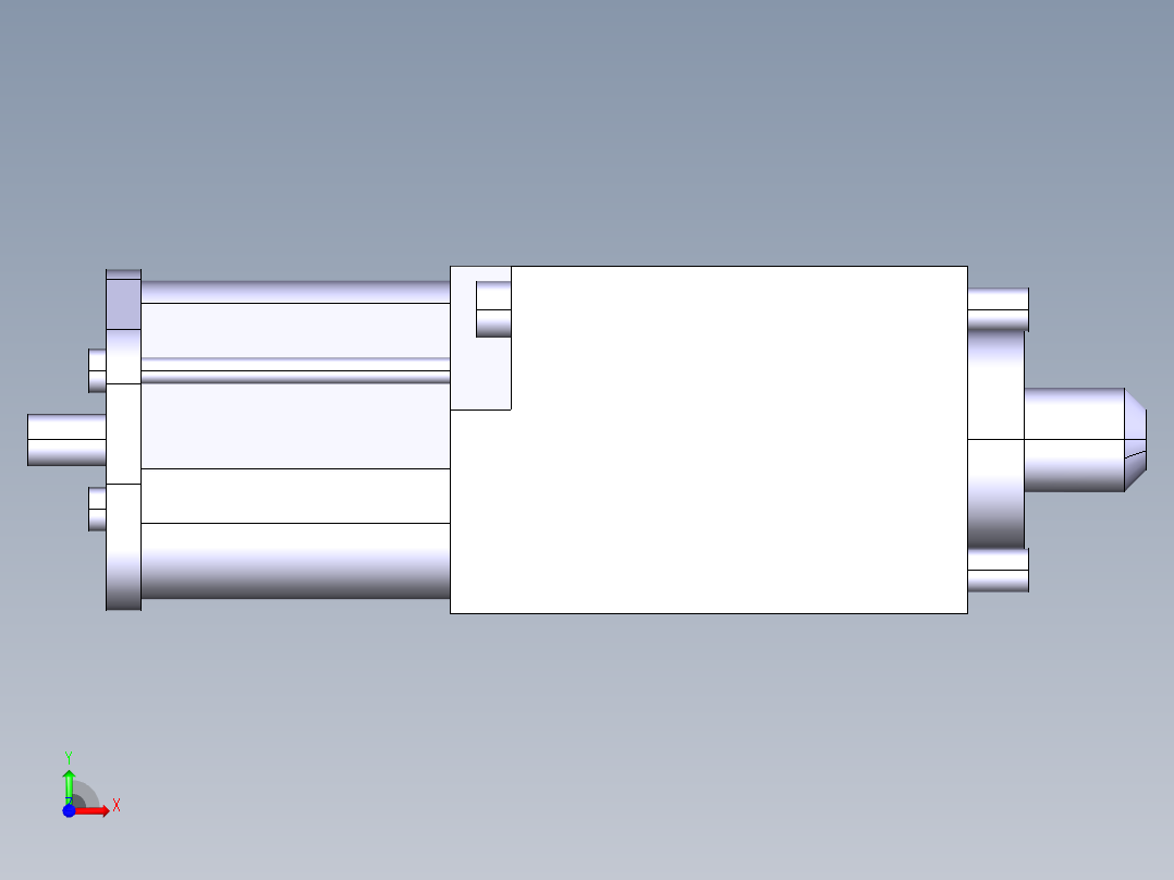 德克斯TUNKERS气缸数模SA_50-25_TUENKERS前视图