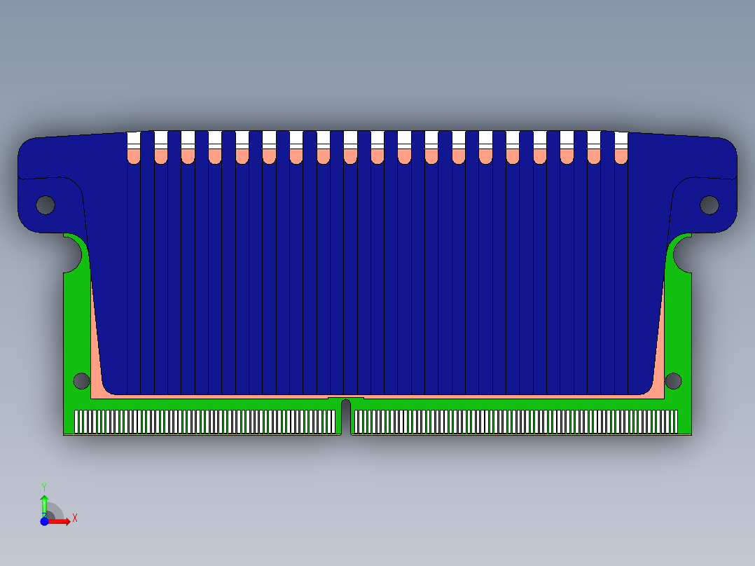 SO-DIMM DDR4内存盖（冷却器）前视图