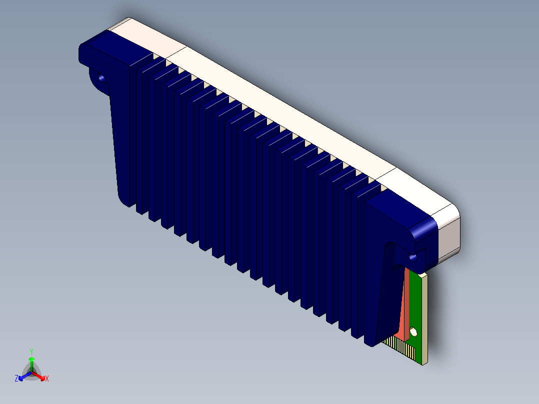 SO-DIMM DDR4内存盖（冷却器）正等轴测图