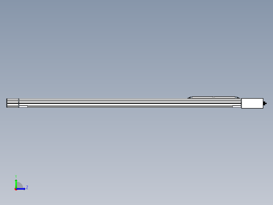 Toyo东佑达直线模组-M65-M-1200-L-M40-C4左视图