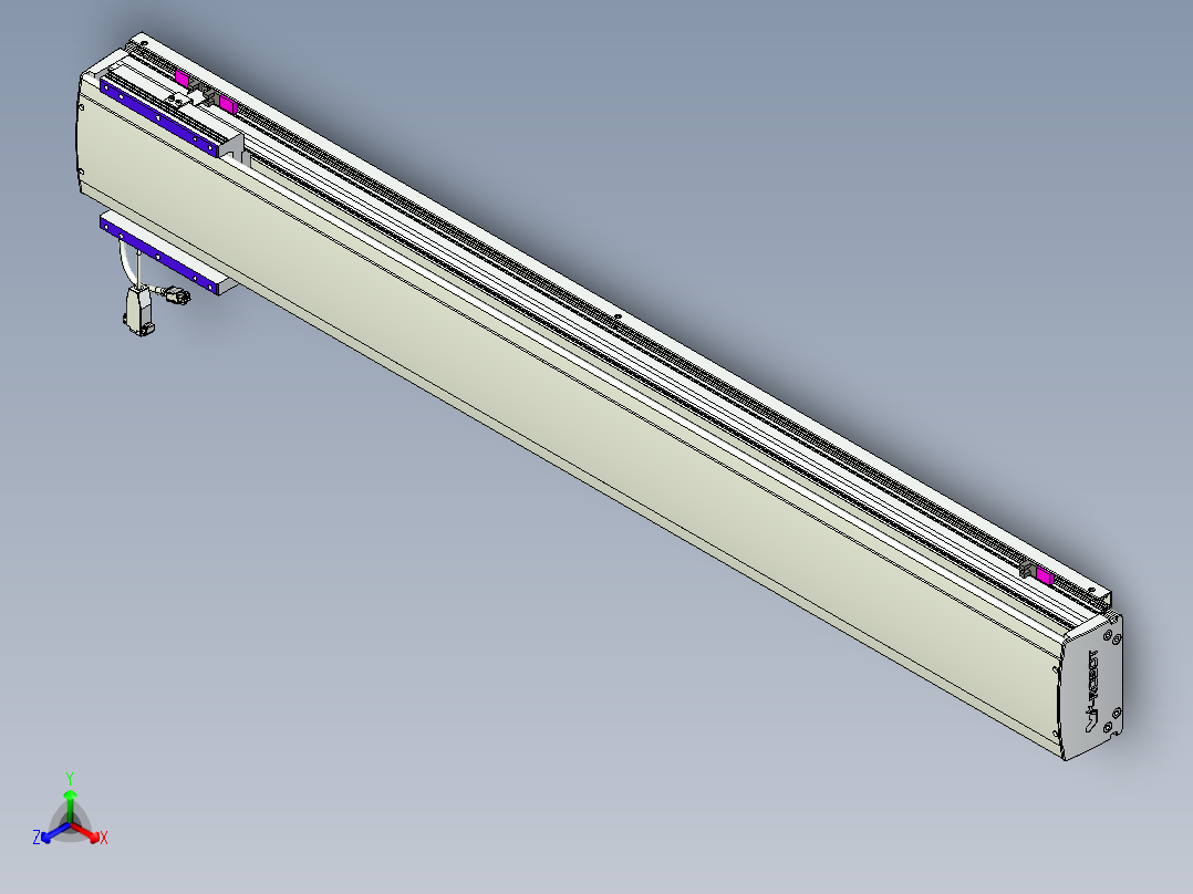威洛博VL系列直线电机模组-VL14S2-S1100正等轴测图