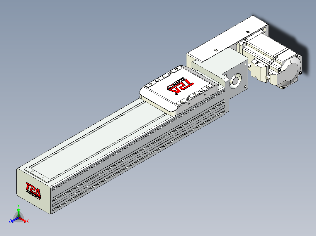同步带全封闭直线模组TPA-HCB-85D-90-L250-MR-Y-P20-N3主视图