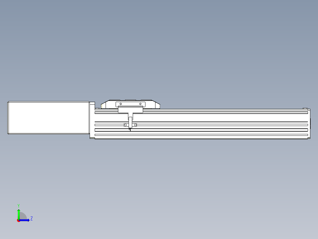 同步带全封闭直线模组TPA-HCB-85D-90-L250-MR-Y-P20-N3左视图