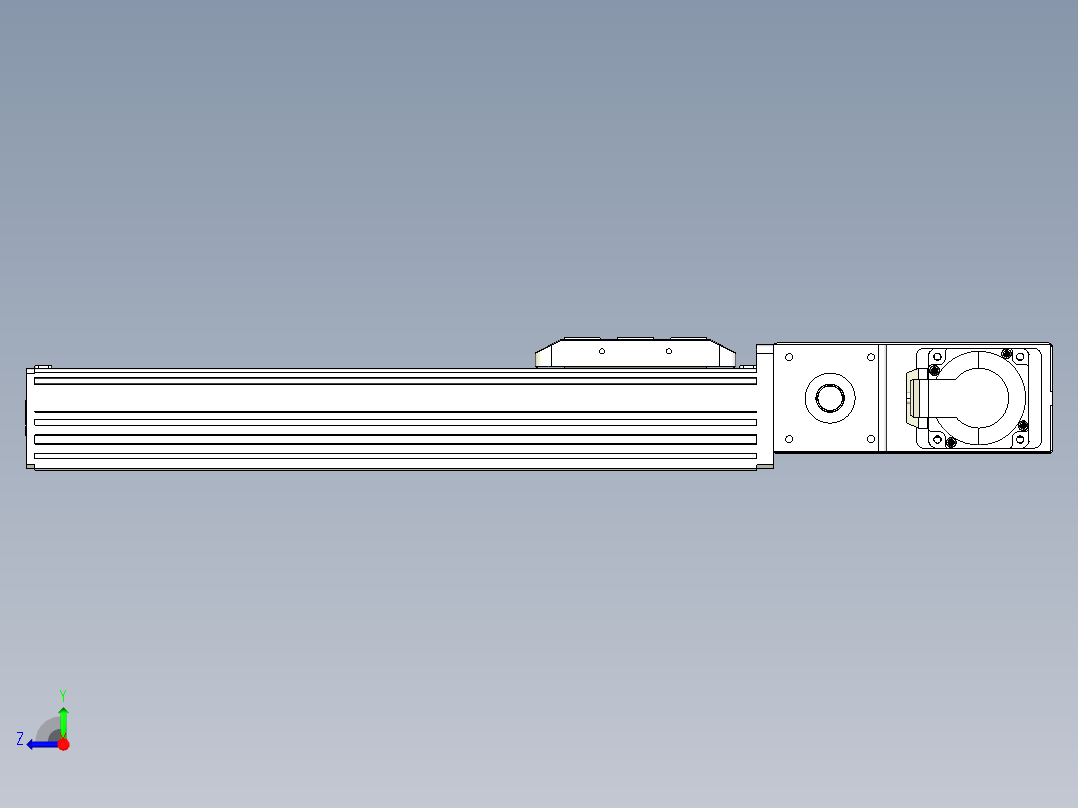 同步带全封闭直线模组TPA-HCB-85D-90-L250-MR-Y-P20-N3右视图