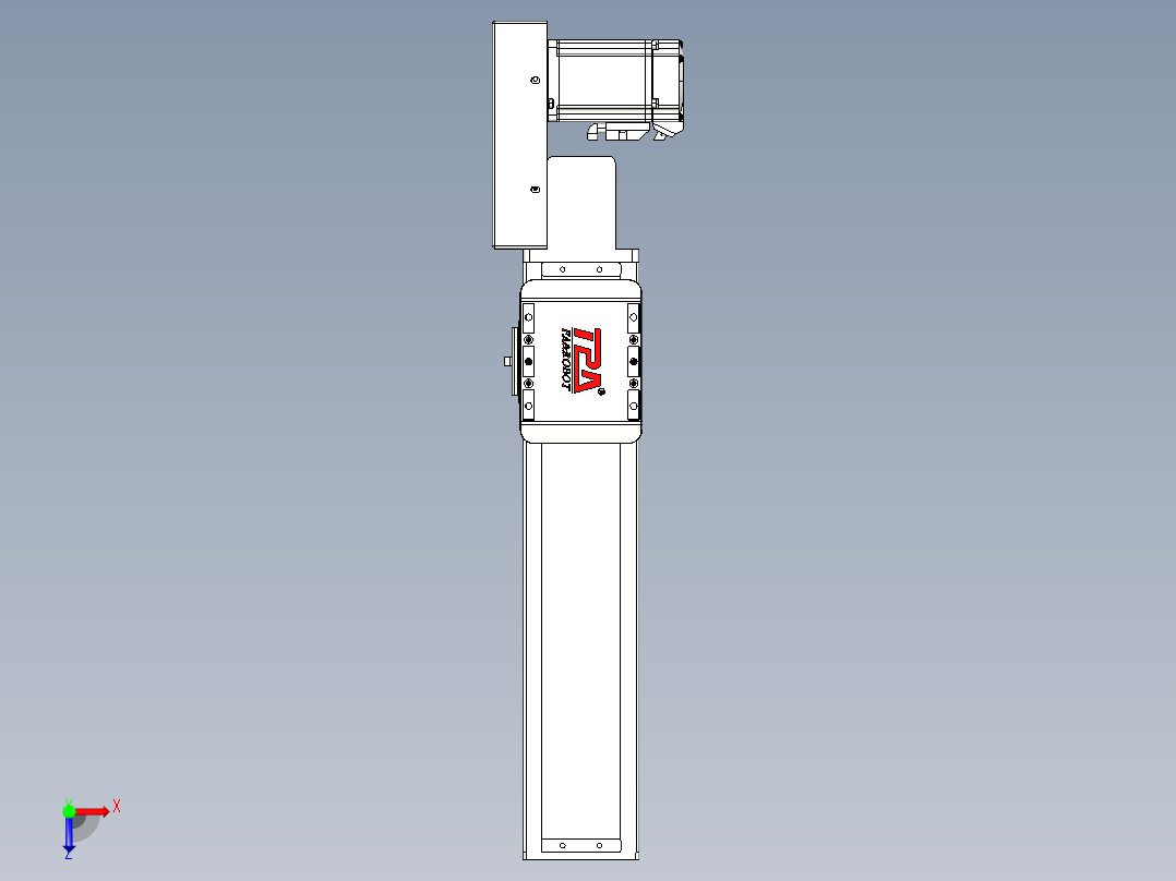 同步带全封闭直线模组TPA-HCB-85D-90-L250-MR-Y-P20-N3俯视图