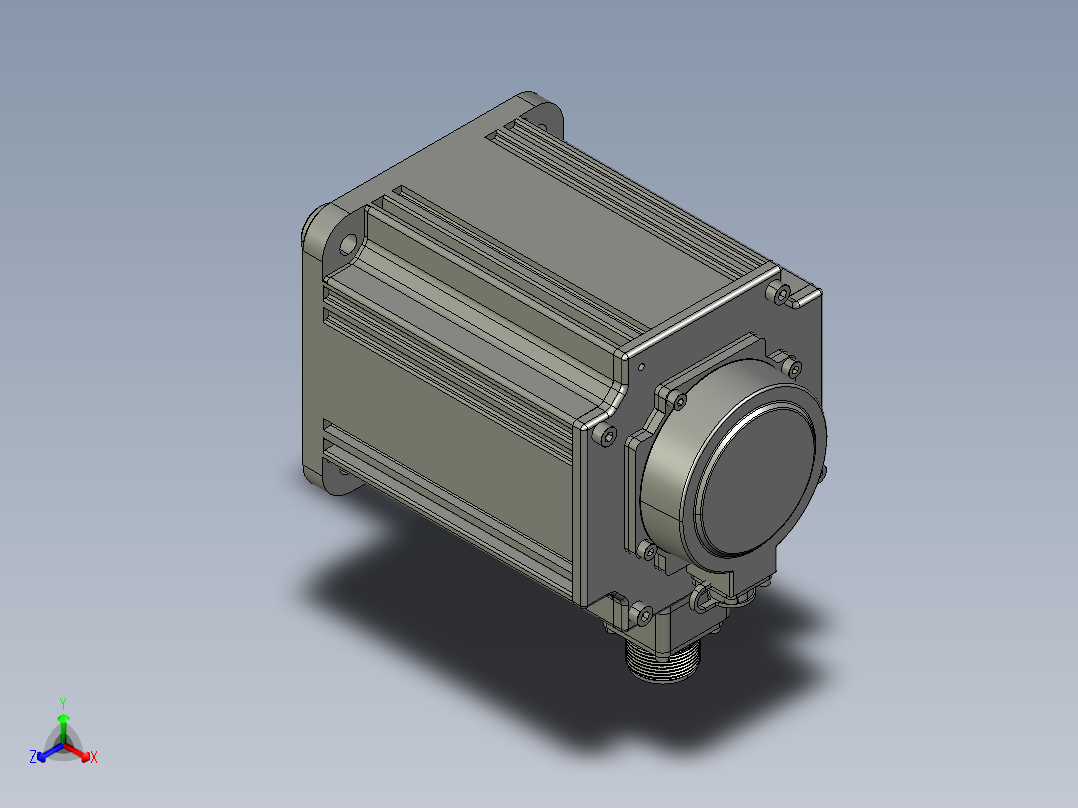 电机MS6G-130CM15E2-22P3正等轴测图
