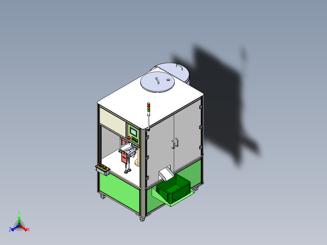 半自动灌装包装机主视图