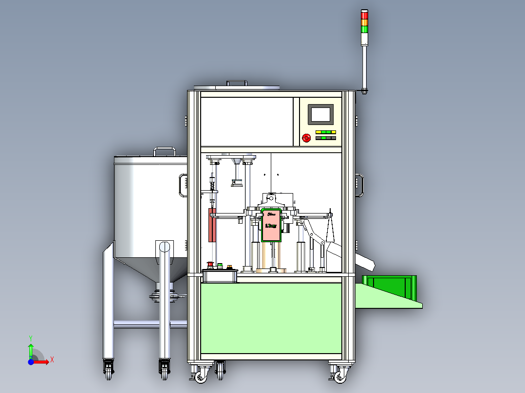 半自动灌装包装机前视图