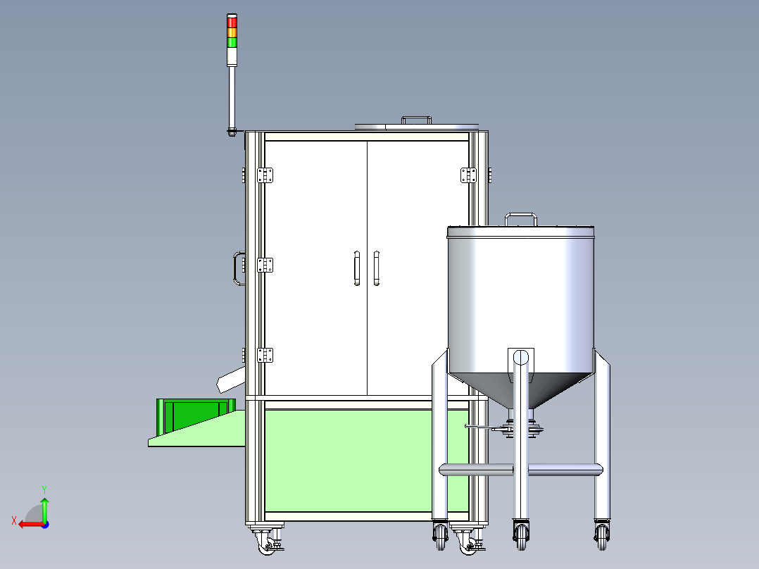 半自动灌装包装机后视图