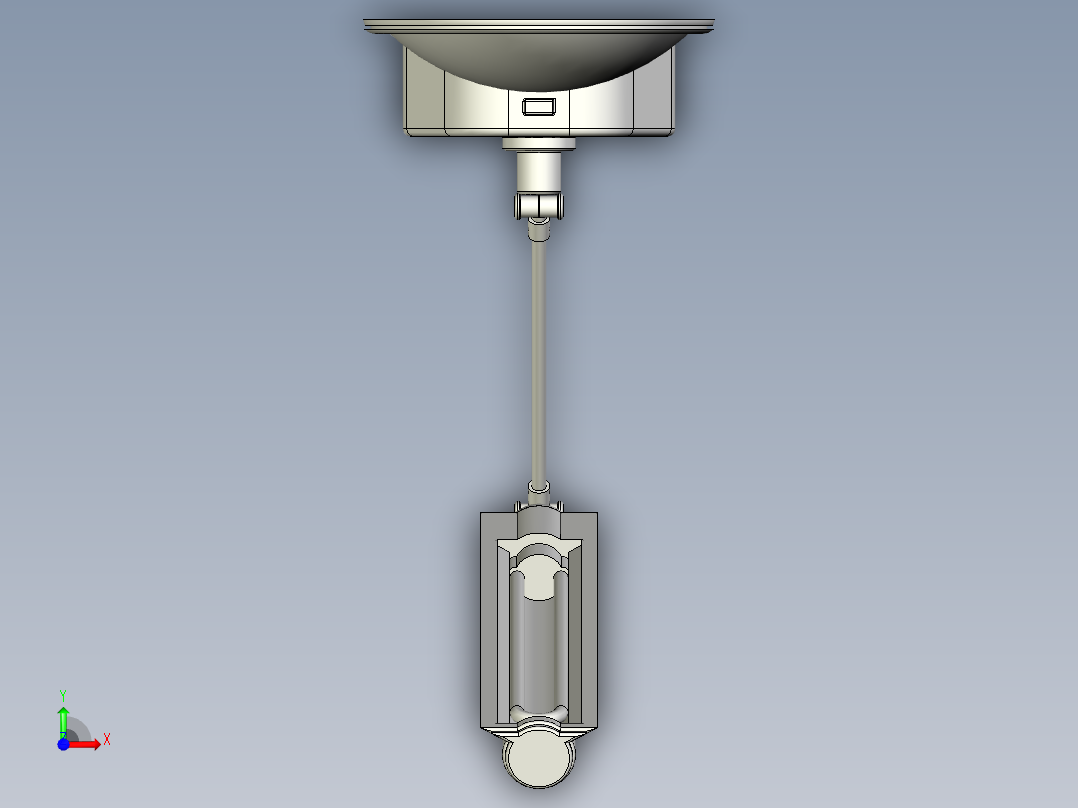 可爱的台灯模型前视图